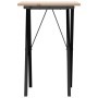 Mesa de comedor marco X madera maciza pino y acero 50x50x75 cm by , Kitchen and dining tables - Ref: Foro24-3282691, Price: 6...