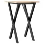 Esstisch mit massivem Kiefernholzrahmen und Stahlgestell 50x50x75 cm. von , Küchen- und Esstische - Ref: Foro24-3282691, Prei...