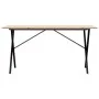 Mesa de comedor marco X madera maciza pino y acero 140x80x75cm de , Mesas de cocina y de comedor - Ref: Foro24-3282698, Preci...