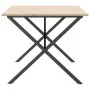 Mesa de comedor marco X madera maciza pino y acero 180x90x75cm de , Mesas de cocina y de comedor - Ref: Foro24-3282700, Preci...