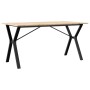 Esstisch mit massivem Kiefernholzrahmen und -beinen und Stahl 160x80x75cm. von , Küchen- und Esstische - Ref: Foro24-3282721,...