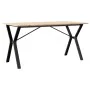 Esstisch mit massivem Kiefernholzrahmen und -beinen und Stahl 160x80x75cm. von , Küchen- und Esstische - Ref: Foro24-3282721,...