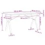 Mesa de comedor marco Y madera maciza pino y acero 160x80x75cm by , Kitchen and dining tables - Ref: Foro24-3282721, Price: 1...