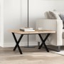Massivholz-Kiefer- und Stahlrahmen-Couchtisch 70x70x40,5 cm von , Küchen- und Esstische - Ref: Foro24-3282749, Preis: 74,60 €...