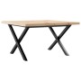 Massivholz-Kiefer- und Stahlrahmen-Couchtisch 70x70x40,5 cm von , Küchen- und Esstische - Ref: Foro24-3282749, Preis: 74,60 €...