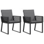 Gartensofas mit Kissen, 2 Stück, aus schwarzem synthetischem Rattan von , Gartenstühle - Ref: Foro24-4008115, Preis: 161,01 €...