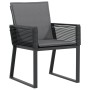 Gartensofas mit Kissen, 2 Stück, aus schwarzem synthetischem Rattan von , Gartenstühle - Ref: Foro24-4008115, Preis: 161,01 €...