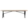 Mesa de centro marco X madera maciza pino y acero 160x40x45,5cm by , Kitchen and dining tables - Ref: Foro24-3282756, Price: ...