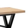 Mesa de centro marco X madera maciza pino y acero 160x40x45,5cm by , Kitchen and dining tables - Ref: Foro24-3282756, Price: ...