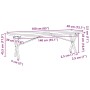 Massivholz-Kiefer- und Stahlrahmen-Couchtisch 160x40x45,5cm von , Küchen- und Esstische - Ref: Foro24-3282756, Preis: 97,45 €...