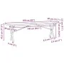 Mesa de centro marco X madera maciza pino y acero 160x40x45,5cm by , Kitchen and dining tables - Ref: Foro24-3282756, Price: ...