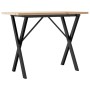 Esstisch mit massivem Kiefernholzrahmen und Stahlgestell 100x50x75,5 cm. von , Küchen- und Esstische - Ref: Foro24-3282763, P...