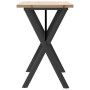 Mesa de comedor marco X madera maciza pino acero 100x50x75,5 cm de , Mesas de cocina y de comedor - Ref: Foro24-3282763, Prec...