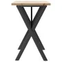 Mesa de comedor marco X madera maciza pino acero 100x50x75,5 cm by , Kitchen and dining tables - Ref: Foro24-3282763, Price: ...