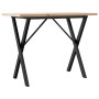 Esstisch mit massivem Kiefernholzrahmen und Stahlgestell 100x50x75,5 cm. von , Küchen- und Esstische - Ref: Foro24-3282763, P...
