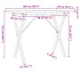 Esstisch mit massivem Kiefernholzrahmen und Stahlgestell 100x50x75,5 cm. von , Küchen- und Esstische - Ref: Foro24-3282763, P...