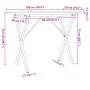 Esstisch mit massivem Kiefernholzrahmen und Stahlgestell 100x50x75,5 cm. von , Küchen- und Esstische - Ref: Foro24-3282763, P...