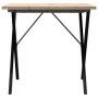 Mesa de comedor marco X madera maciza pino y acero 80x80x75,5cm de , Mesas de cocina y de comedor - Ref: Foro24-3282761, Prec...