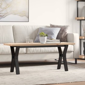 Mesa de centro marco Y madera maciza pino y acero 110x40x45,5cm by , Kitchen and dining tables - Ref: Foro24-3282777, Price: ...