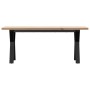 Massivholz- und Stahlrahmen-Couchtisch aus Kiefernholz, 110x40x45,5 cm. von , Küchen- und Esstische - Ref: Foro24-3282777, Pr...