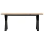 Mesa de centro marco Y madera maciza pino y acero 110x40x45,5cm de , Mesas de cocina y de comedor - Ref: Foro24-3282777, Prec...