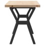 Massivholz- und Stahlrahmen-Couchtisch aus Kiefernholz, 110x40x45,5 cm. von , Küchen- und Esstische - Ref: Foro24-3282777, Pr...