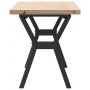 Mesa de centro marco Y madera maciza pino y acero 110x40x45,5cm de , Mesas de cocina y de comedor - Ref: Foro24-3282777, Prec...