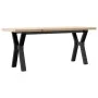 Mesa de centro marco Y madera maciza pino y acero 110x40x45,5cm de , Mesas de cocina y de comedor - Ref: Foro24-3282777, Prec...