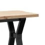 Mesa de centro marco Y madera maciza pino y acero 110x40x45,5cm de , Mesas de cocina y de comedor - Ref: Foro24-3282777, Prec...