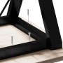 Massivholz- und Stahlrahmen-Couchtisch aus Kiefernholz, 110x40x45,5 cm. von , Küchen- und Esstische - Ref: Foro24-3282777, Pr...