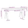Massivholz- und Stahlrahmen-Couchtisch aus Kiefernholz, 110x40x45,5 cm. von , Küchen- und Esstische - Ref: Foro24-3282777, Pr...