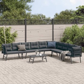 Gartenbankkissen 5-teiliges Set, Stahl mit schwarzer Pulverbeschichtung von , Gartensets - Ref: Foro24-3283712, Preis: 535,92...