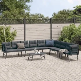 Gartenbankkissen 5-teiliges Set, Stahl mit schwarzer Pulverbeschichtung von , Gartensets - Ref: Foro24-3283712, Preis: 526,96...