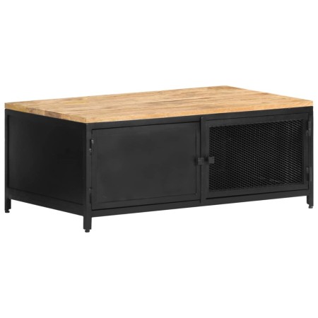 Massiver Couchtisch aus rohem Mangoholz, 90 x 50 x 37 cm von vidaXL, Couchtisch - Ref: Foro24-323136, Preis: 213,20 €, Rabatt: %