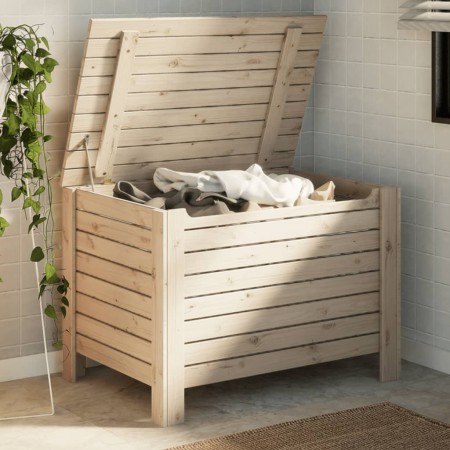 Caja de almacenaje con tapa RANA madera maciza pino 80x49x54 cm by , Storage trunks - Ref: Foro24-4002321, Price: 88,22 €, Di...