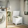 Caja de almacenaje y tapa RANA madera maciza blanca 60x49x54 cm by , Storage trunks - Ref: Foro24-4002328, Price: 80,56 €, Di...