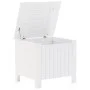 Caja de almacenaje y tapa RANA madera maciza blanca 60x49x54 cm by , Storage trunks - Ref: Foro24-4002328, Price: 80,56 €, Di...