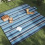 Manta de picnic plegable terciopelo rayas azul blanco 200x200cm de , Camping y senderismo - Ref: Foro24-4004211, Precio: 29,0...
