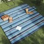 Manta de picnic plegable terciopelo rayas azul blanco 200x200cm de , Camping y senderismo - Ref: Foro24-4004211, Precio: 30,0...