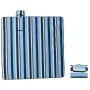 Manta de picnic plegable terciopelo rayas azul blanco 200x200cm de , Camping y senderismo - Ref: Foro24-4004211, Precio: 30,0...