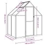 Gewächshaus mit grünem Aluminiumrahmen 169x114x195 cm von , Gewächshäuser - Ref: Foro24-4005823, Preis: 367,72 €, Rabatt: %