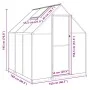 Gewächshaus mit silbernem Aluminiumrahmen 169x169x195 cm von , Gewächshäuser - Ref: Foro24-4005828, Preis: 329,89 €, Rabatt: %