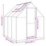 Invernadero con marco base aluminio plateado 169x169x195 cm de , Invernaderos - Ref: Foro24-4005828, Precio: 324,01 €, Descue...