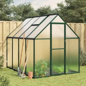Gewächshaus mit grünem Aluminiumrahmen 224x169x195 cm von , Gewächshäuser - Ref: Foro24-4005835, Preis: 456,12 €, Rabatt: %