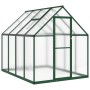 Invernadero con marco base aluminio verde 224x169x195 cm de , Invernaderos - Ref: Foro24-4005835, Precio: 455,24 €, Descuento: %