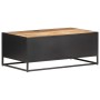 Couchtisch aus rauem Mangoholz und natürlichem Rohrgeflecht, 90 x 50 x 35 cm von vidaXL, Couchtisch - Ref: Foro24-323143, Pre...