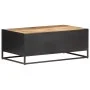 Rough mango wood and natural cane coffee table 90x50x35cm by vidaXL, Coffee table - Ref: Foro24-323143, Price: 173,62 €, Disc...