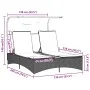 Doppel-Liegestuhl mit Verdeck und Kissen aus beigem Kunst-Rattan-Mix. von , Liegen - Ref: Foro24-365623, Preis: 360,40 €, Rab...