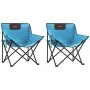 Sillas de camping con bolsillo plegables 2 unidades azul claro de , Sillas de jardín - Ref: Foro24-366553, Precio: 57,35 €, D...