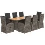 Garten-Essgruppe, 9-teilig, mit grauen Polstern aus synthetischem Rattan. von , Gartensets - Ref: Foro24-3277592, Preis: 1,00...